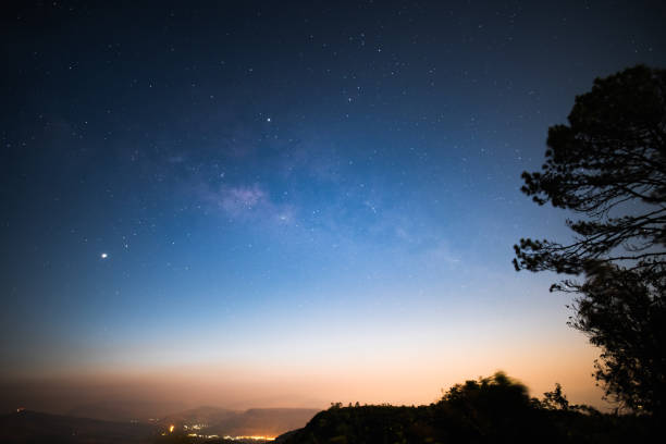 istock night sky with milky way galaxy 1216759742