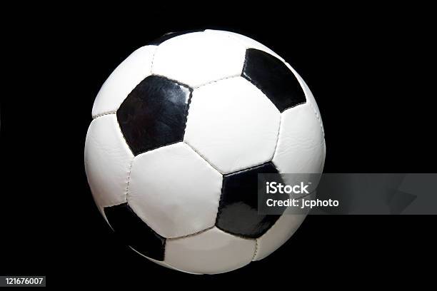 Bola De Futebol Em Preto - Fotografias de stock e mais imagens de Bola - Bola, Bola de Futebol, Branco