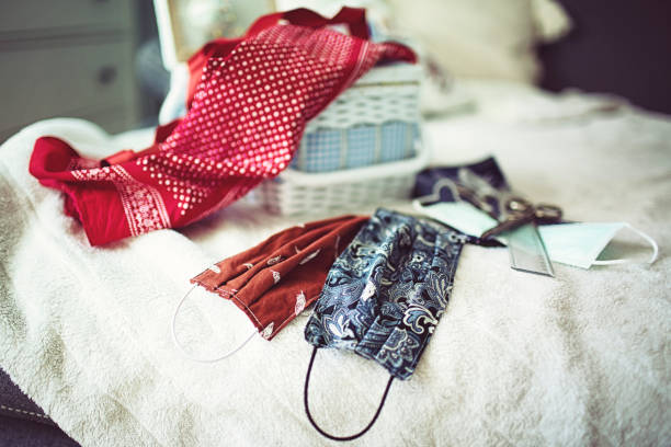 istock Sewing accessories to sew a face mask 1216760390