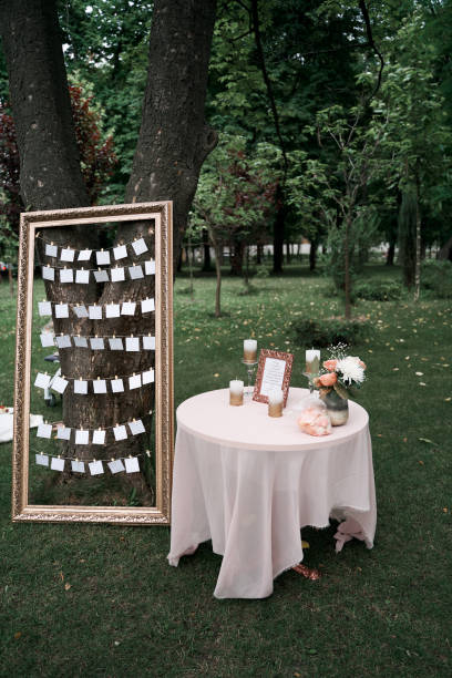 istock Wedding decorations in the woods. 1216764000