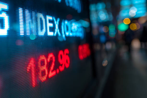 istock display stock market numbers and graph 1216772980