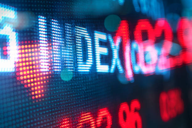 istock display stock market numbers and graph 1216773019