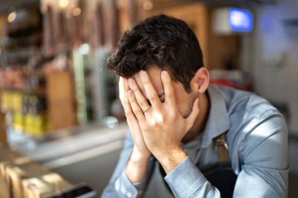 istock Worried owner at his small business 1216774893
