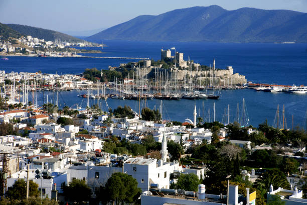 istock Panoramic view of Saint Peter Castle (Bodrum castle) and marina - Bodrum, Turkey 1216774927