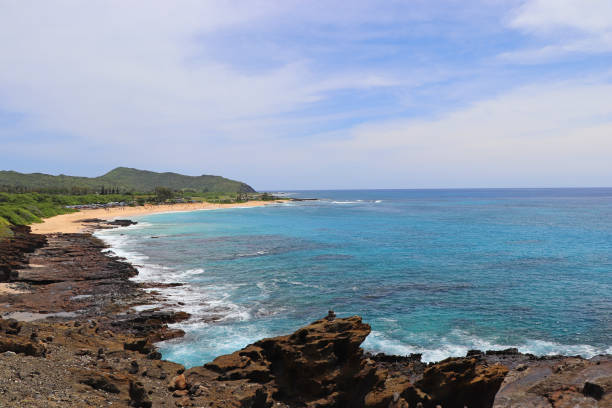 istock Coastal strip of Hawaii Oahu with beach 1216782327