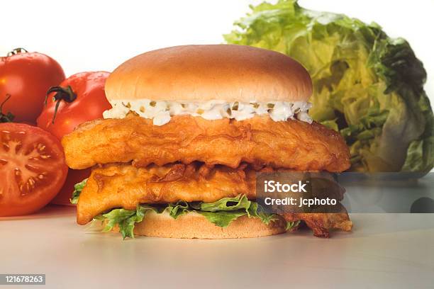 Fish Sandwich - Fotografias de stock e mais imagens de Alface - Alface, Alimentação Não-saudável, Almoço