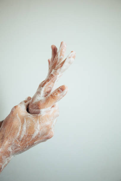 istock Washing hands with soap.Hygiene concept hand detail 1216782637