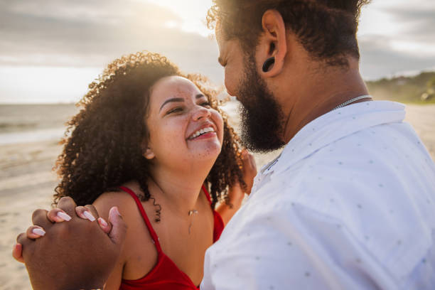 istock Couple on the beach 1216786459