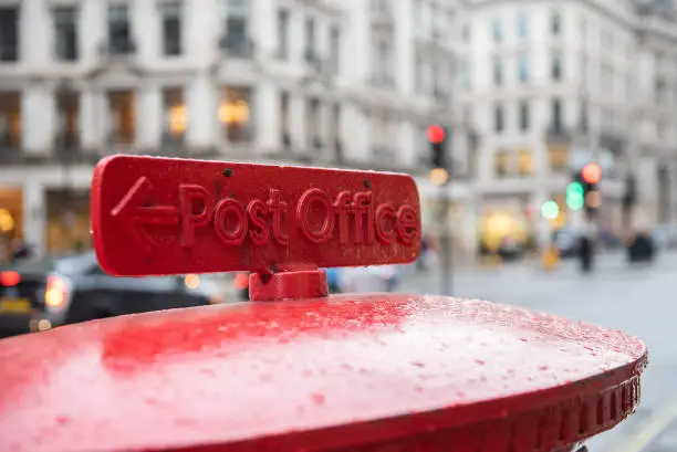 Photo of English red mailbox