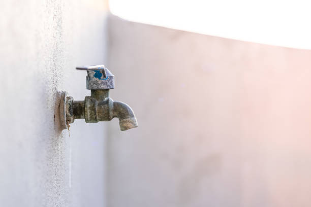 istock Old tap that is opening and running water , Water saving concepts 1216786772