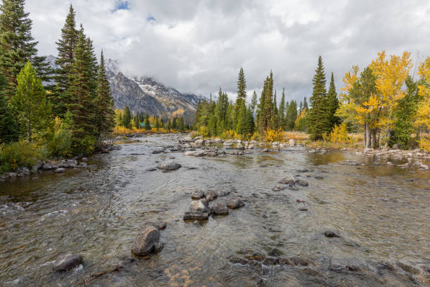 istock Scenic River in the Tetons in Autumn 1216789274