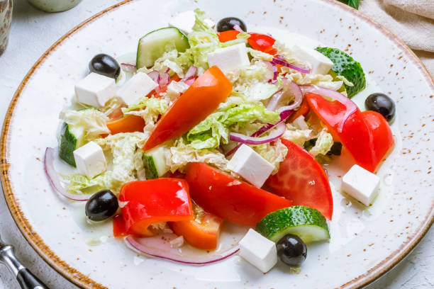 istock Greek salad with feta 1216794028