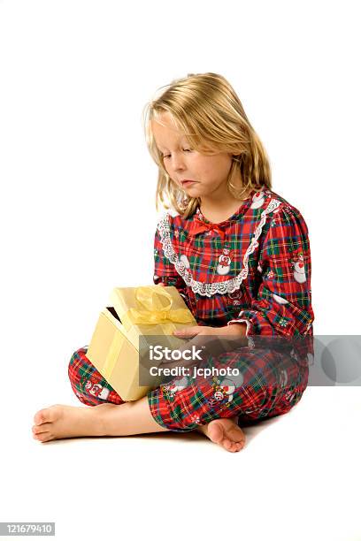 Opening Gifts Stock Photo - Download Image Now - 6-7 Years, Anticipation, Blond Hair