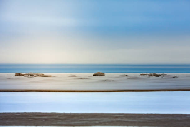 Ice along the beach at winter