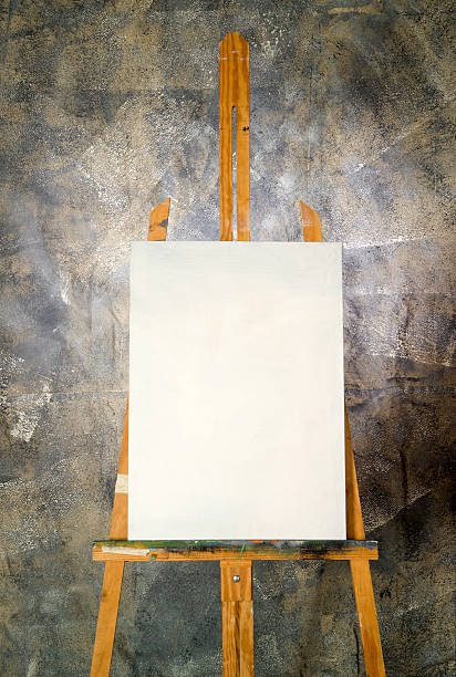 puste płótno - canvas easel blank art zdjęcia i obrazy z banku zdjęć