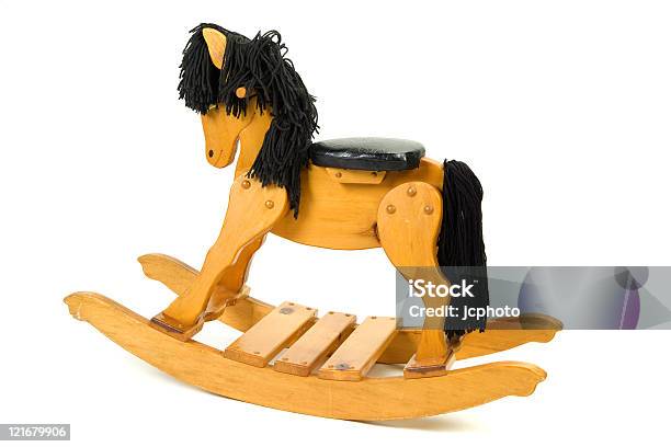 Foto de Cavalinho De Balanço De Madeira e mais fotos de stock de Brinquedo - Brinquedo, Cavalinho de Balanço, Cavalo de Pau