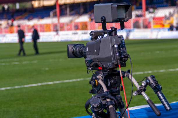 istock TV camera + broadcasting during a football (soccer) match 1216802798