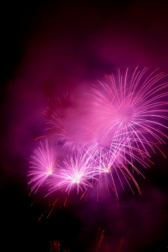 fireworks. An explosion of colors. abstract light background