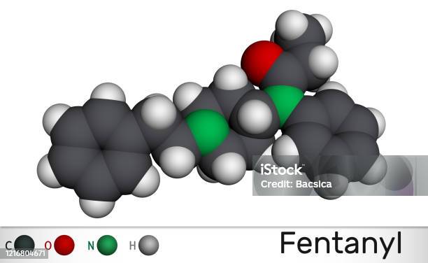 Fentanyl, Fentanil, C22H28N2O Molecule. it is Opioid Analgesic Stock Vector  - Illustration of atomic, fentanyl: 177627749