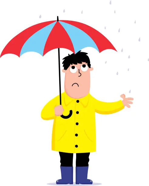 Vector illustration of Raining Bloke