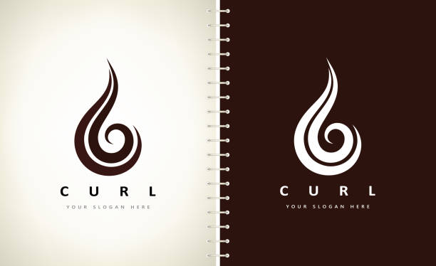 Curl hair vector. Beauty salon design. Curl hair vector. Beauty salon design. curly hair stock illustrations