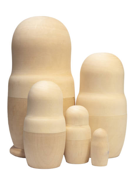 istock five unpainted matryoshkas as a family with three children 1216807908