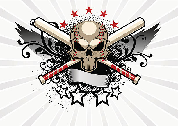 baseball - - skull baseball ball stock-grafiken, -clipart, -cartoons und -symbole