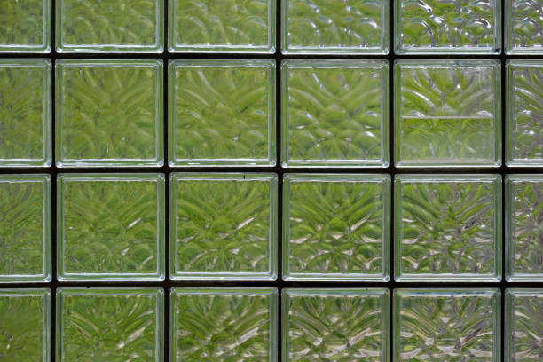 istock Green lush glass wall tile 1216808262
