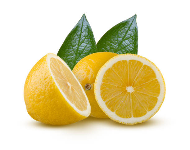 istock Fresh Lemons Isolated on White Background. Sliced Lemon Closeup. Highly Retouched and Quality Image of Citrus Fruit. 1216810823