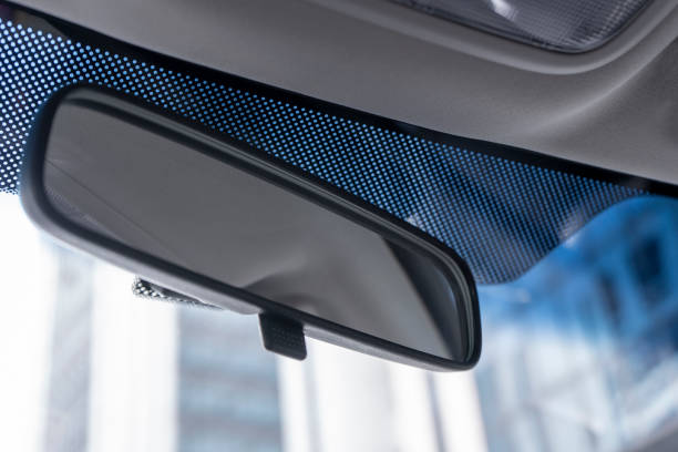 istock Rear view mirror car  in the car 1216812513