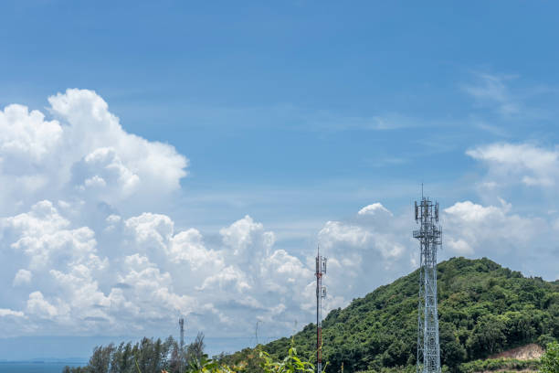 istock Signal tower or antennaand network mountain top 1216813074