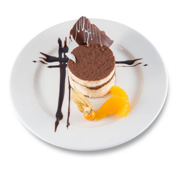 istock Tiramisu dessert plate with a physalis. 1216814092