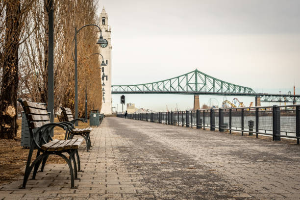 istock Deserted Montreal Old Port. 1216815871