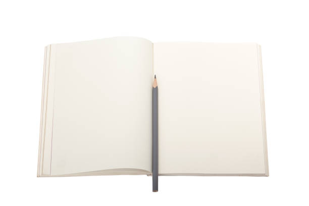 istock Blank book and pencil isolated 1216816259