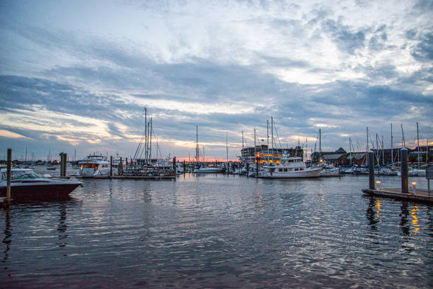 istock Sunset in the marina 1216817847