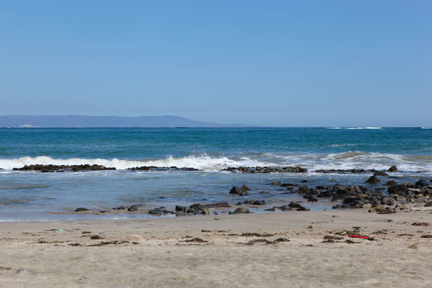 istock Image of sand sea and blue sky 1216817918