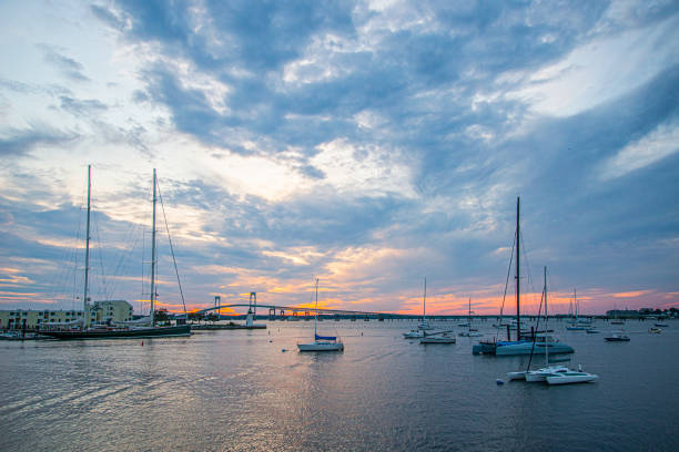 istock Sunset in the marina 1216818039