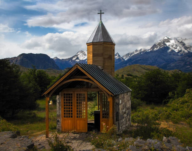 istock Remote chapel in mountain landscape 1216819746