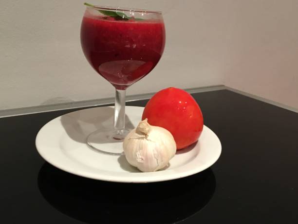 istock Fresh beet  cazpacho soup in a cup 1216820534