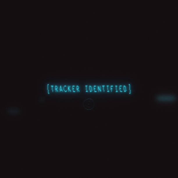 istock Glitchy Futuristic Searching Screen Tracking Result Screen Scanner Result 1216822302