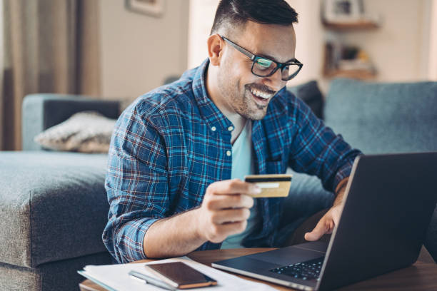 istock Managing all shopping and finances on-line 1216824016
