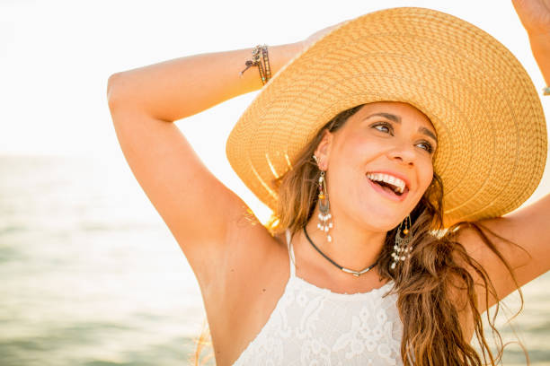 istock Latina dancing near de ocean 1216824208