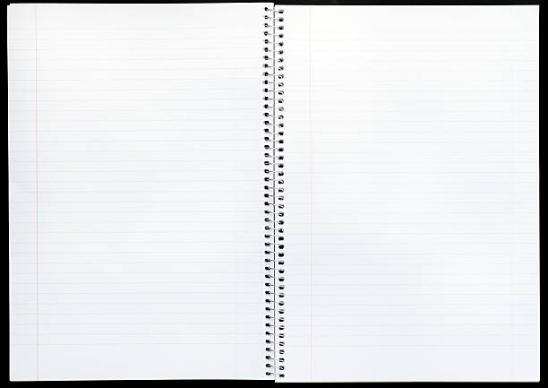 オープン notepad (メモ - ruled lines ストックフォトと画像