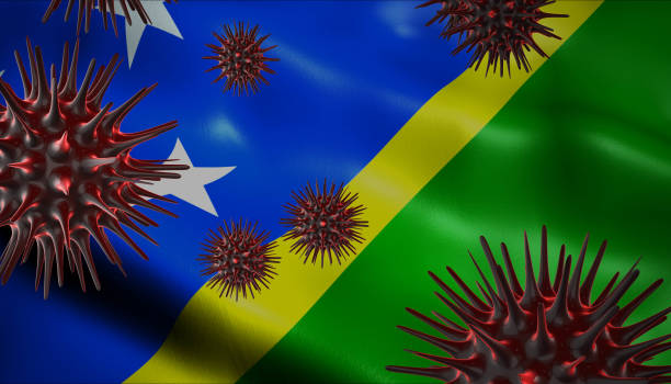 istock Corona Virus Outbreak with Solomon Islands Flag Coronavirus Concept 1216830531