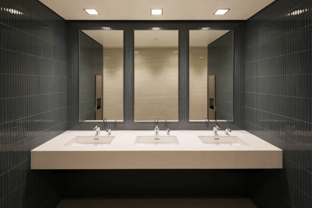 istock New washroom in a modern office building 1216830779