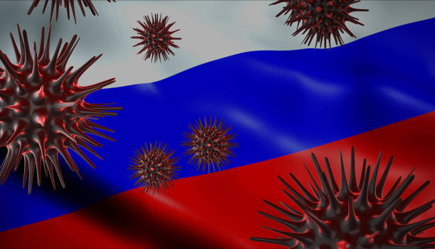 istock Corona Virus Outbreak with Russia Flag Coronavirus Concept 1216830974