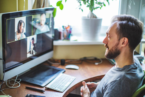 istock Video chatting with friends during social distancing 1216836302