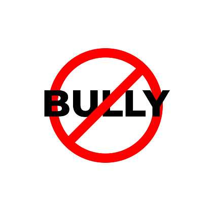 Stop Bullying sign for poster or infographic design in  Vector Illustration.