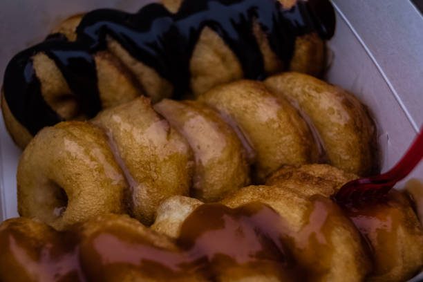istock Sweet cider donuts freshly baked and brown 1216838501