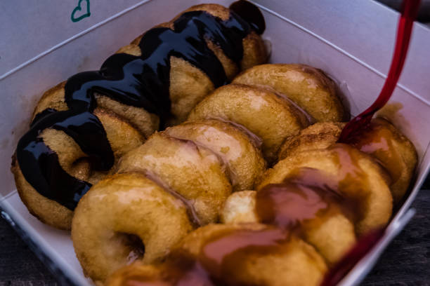 istock Sweet cider donuts freshly baked and brown 1216838505